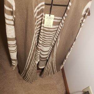 Heather Oatmeal/Mocha Bisque Colored Cardigan